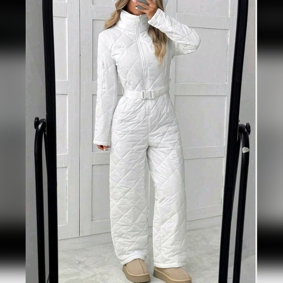 Women Casual Warm Zip Front Loose Jumpsuit For Autumn And Winter - Picture 1 of 5